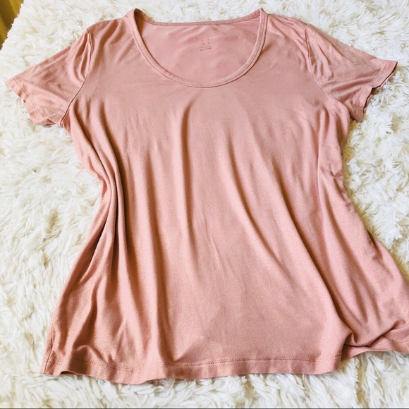 a new day Tops - Sparkly blush round neck Tee by A New Day sz XXL
